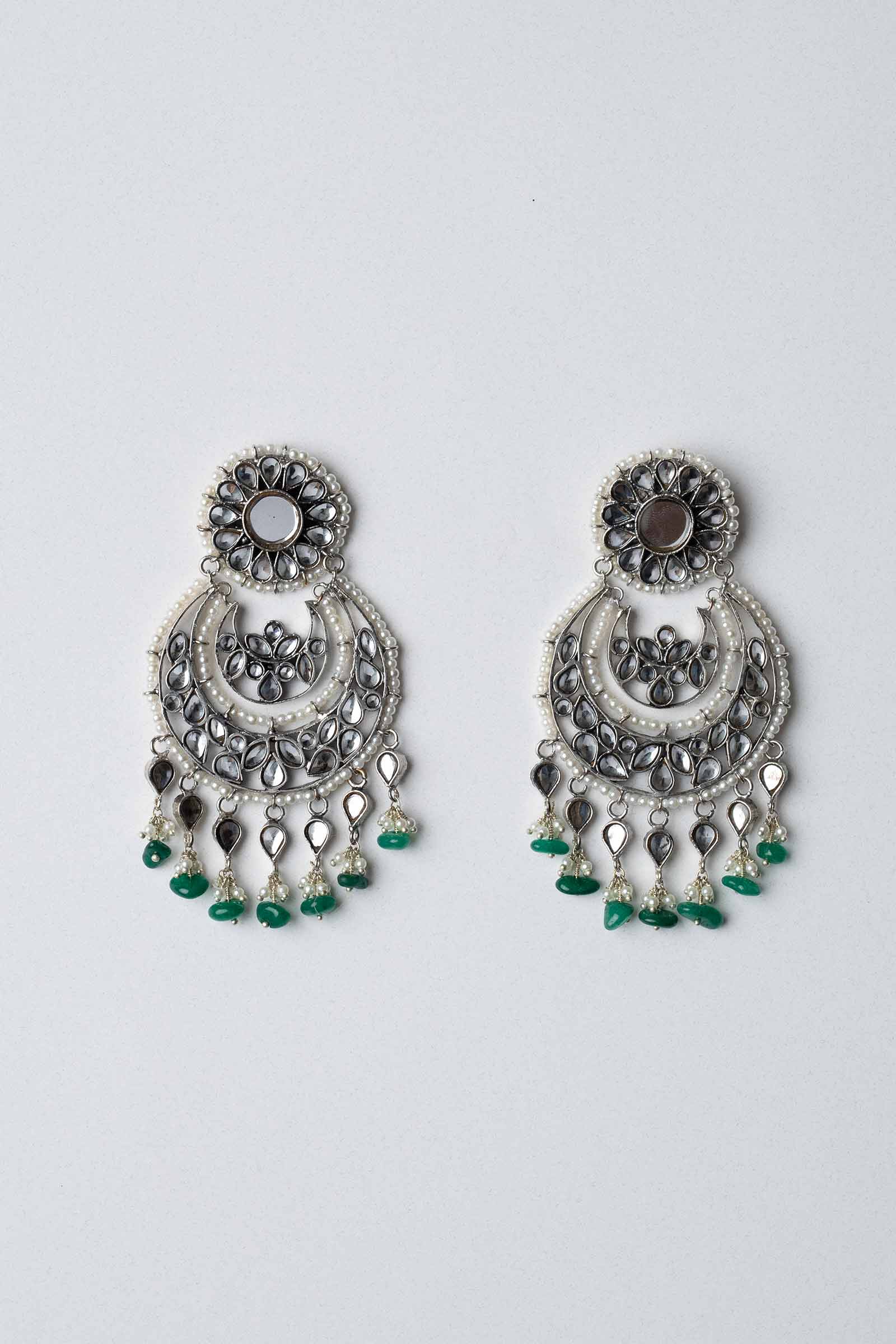 SILVER PLATED LOTUS EARRINGS - Image 3