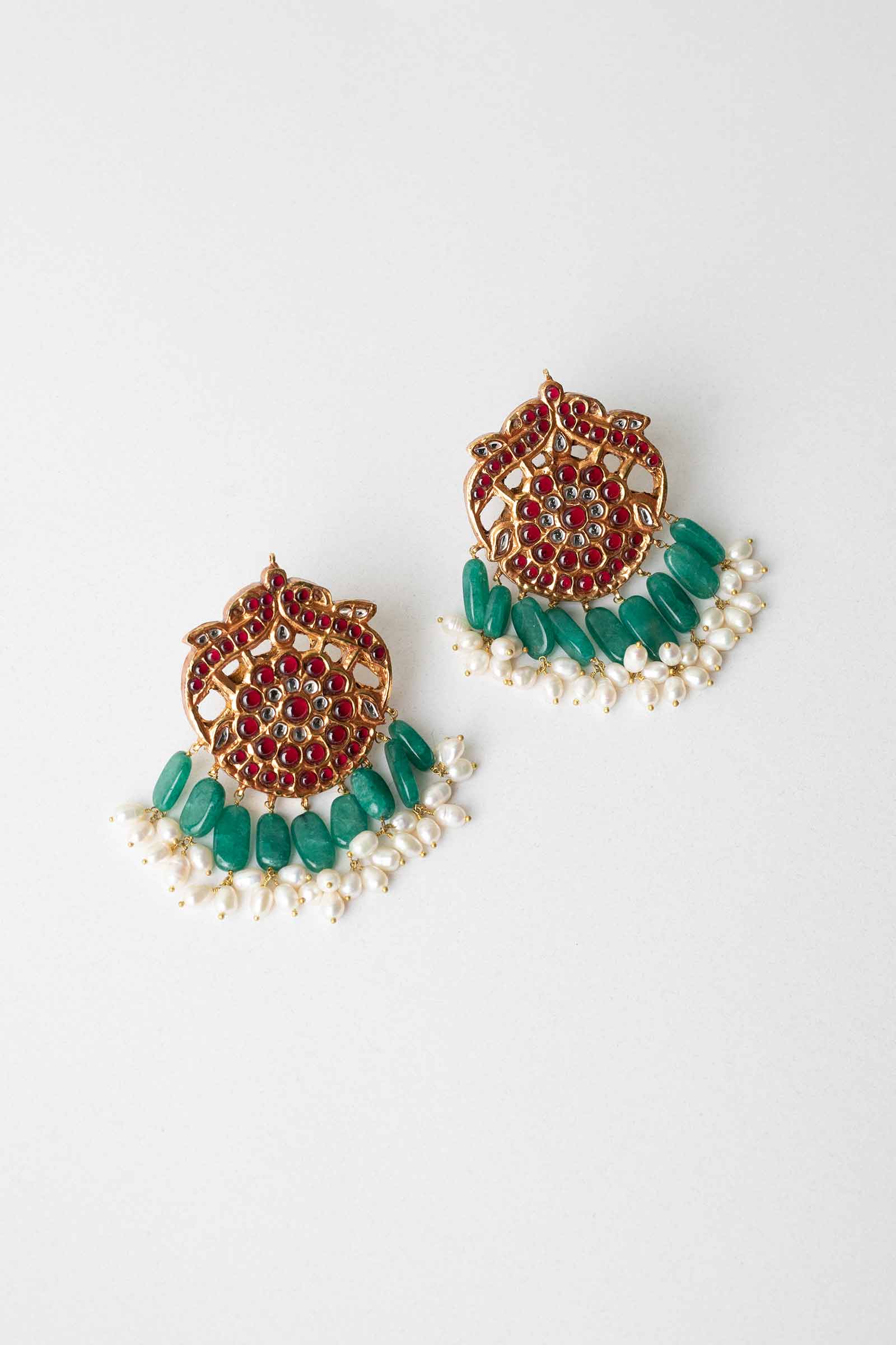 GOLD PLATED KUNDAN EARRINGS - Image 2