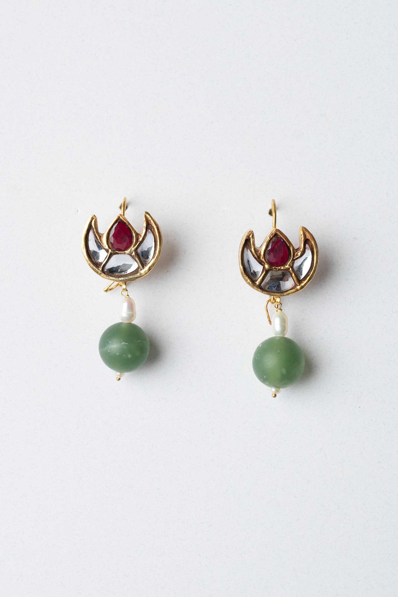 GOLD PLATED HALF MOON EARRINGS - Image 4