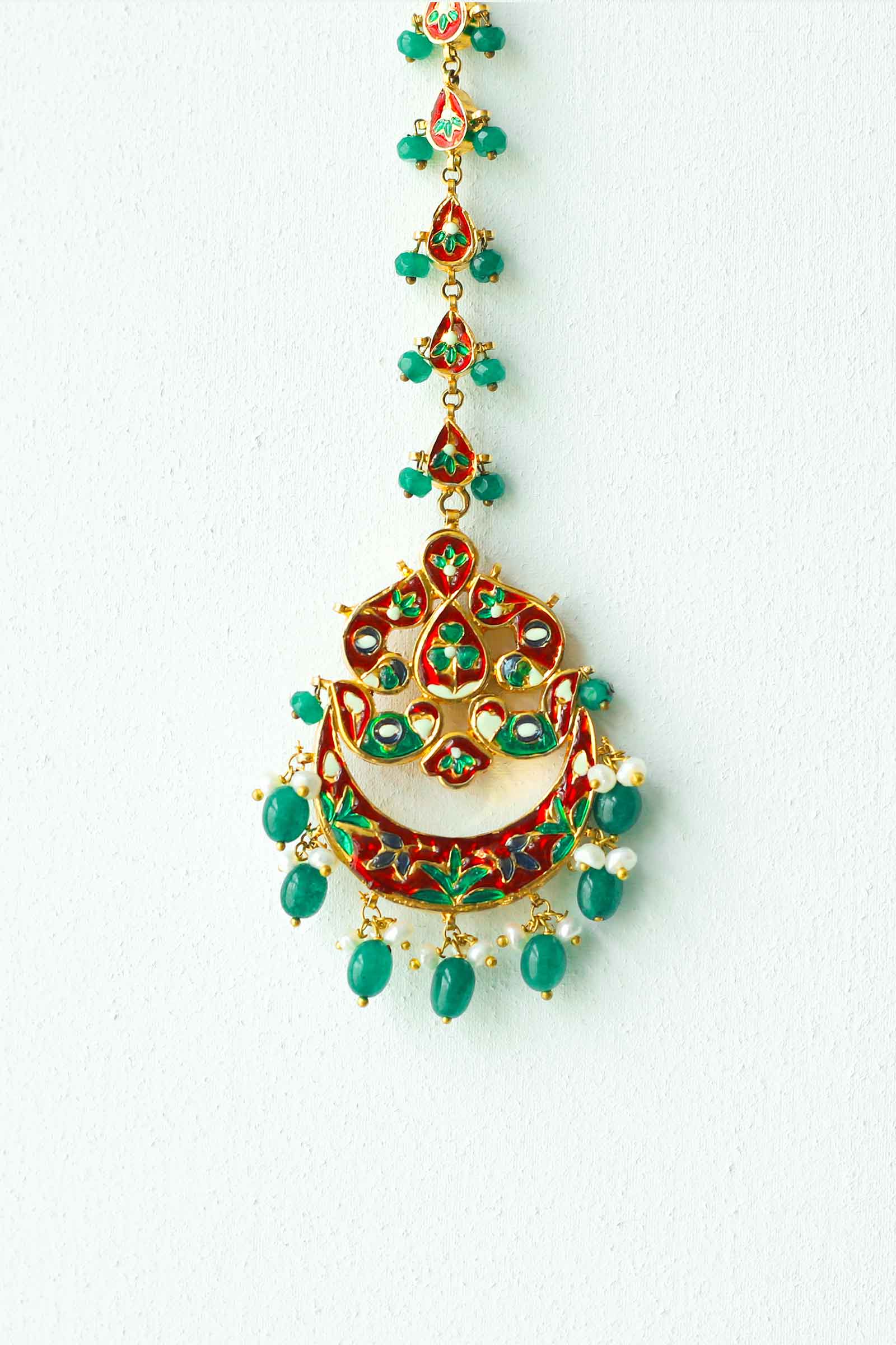 Gold plated Polki Teeka - Image 3