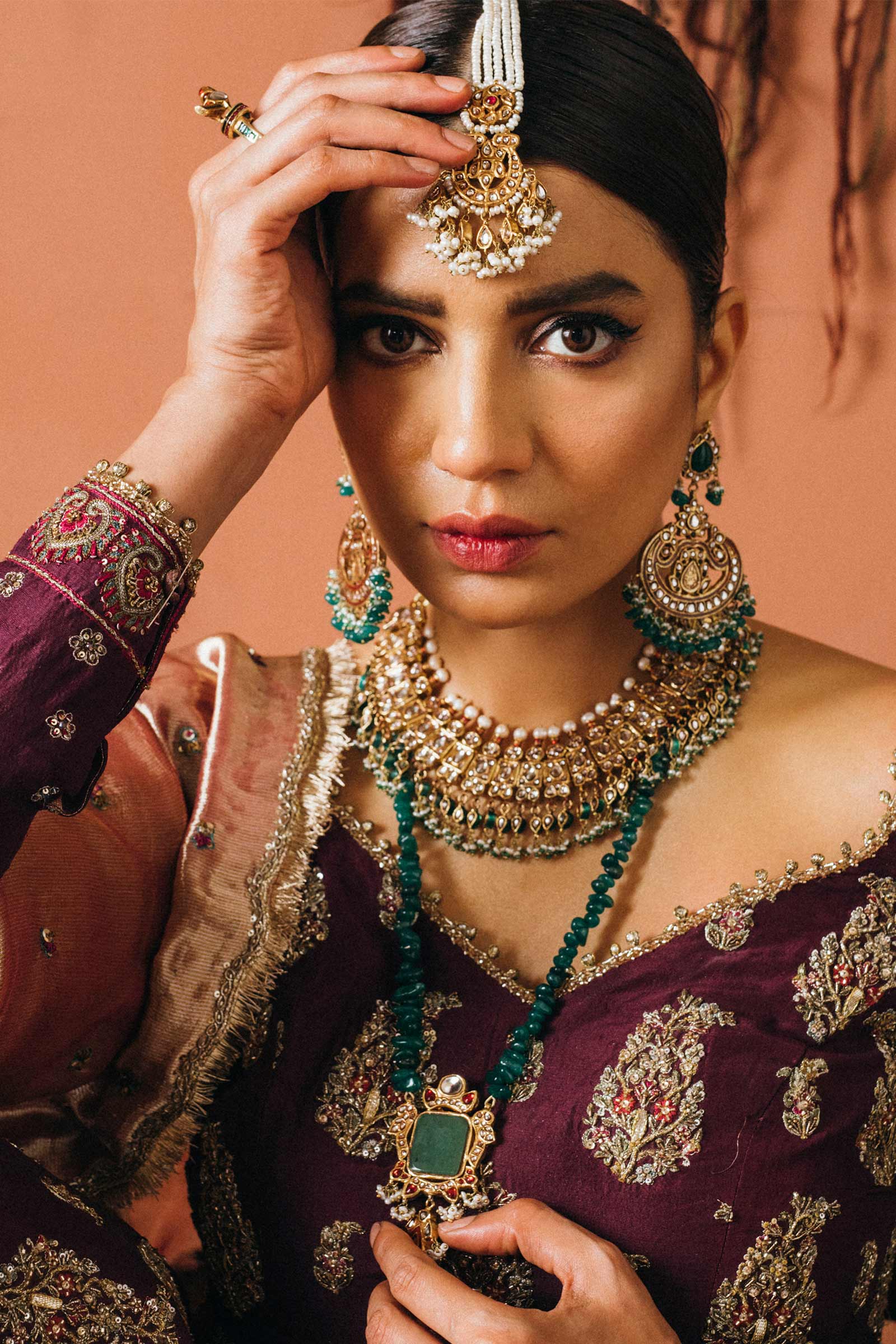 GOLD PLATED MUGHAL CHOKER - Image 3