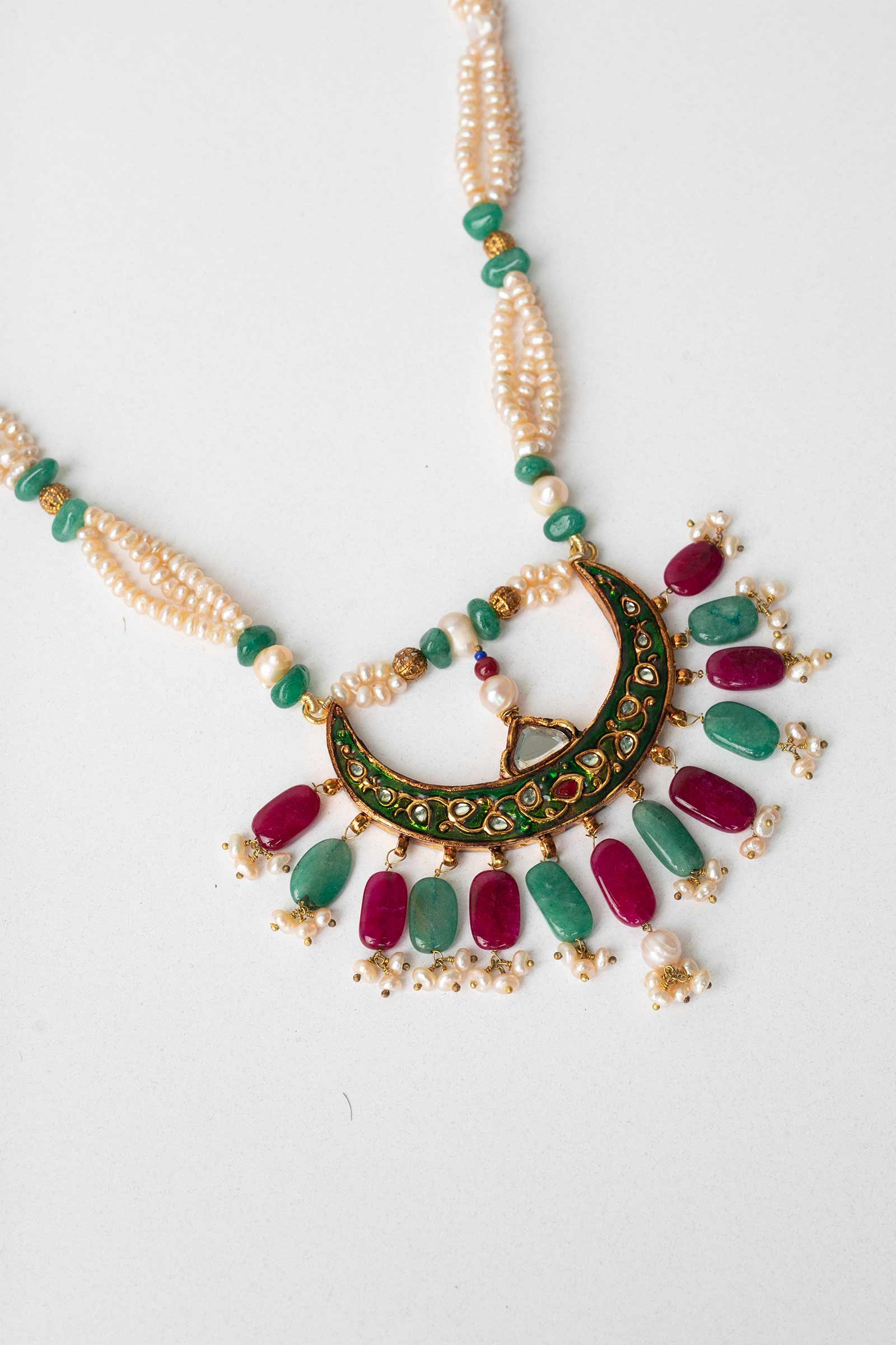 GOLD PLATED HALF MOON MAALA - Image 2