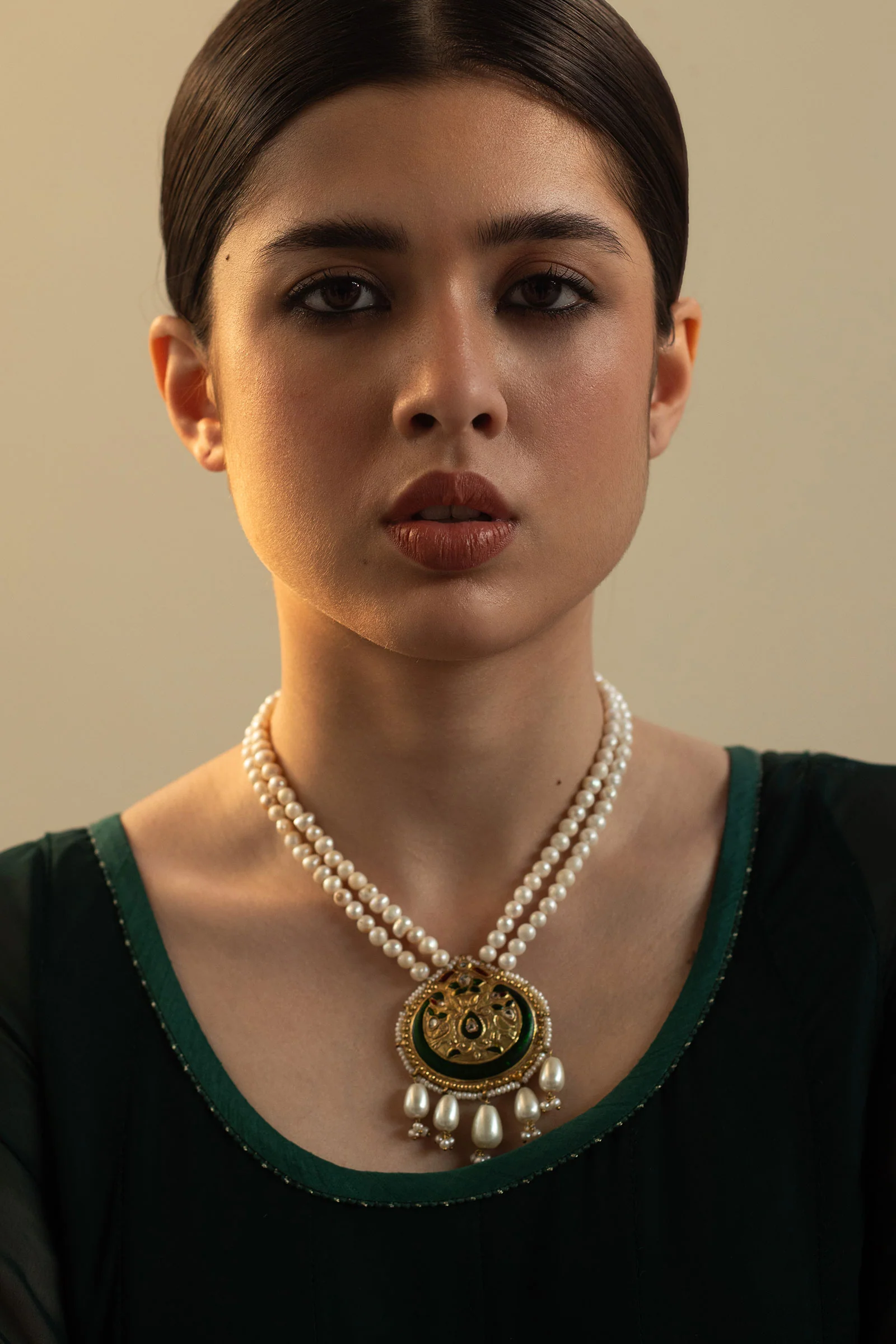 GOLD PLATED TWO STRING NECKLACE - Image 2