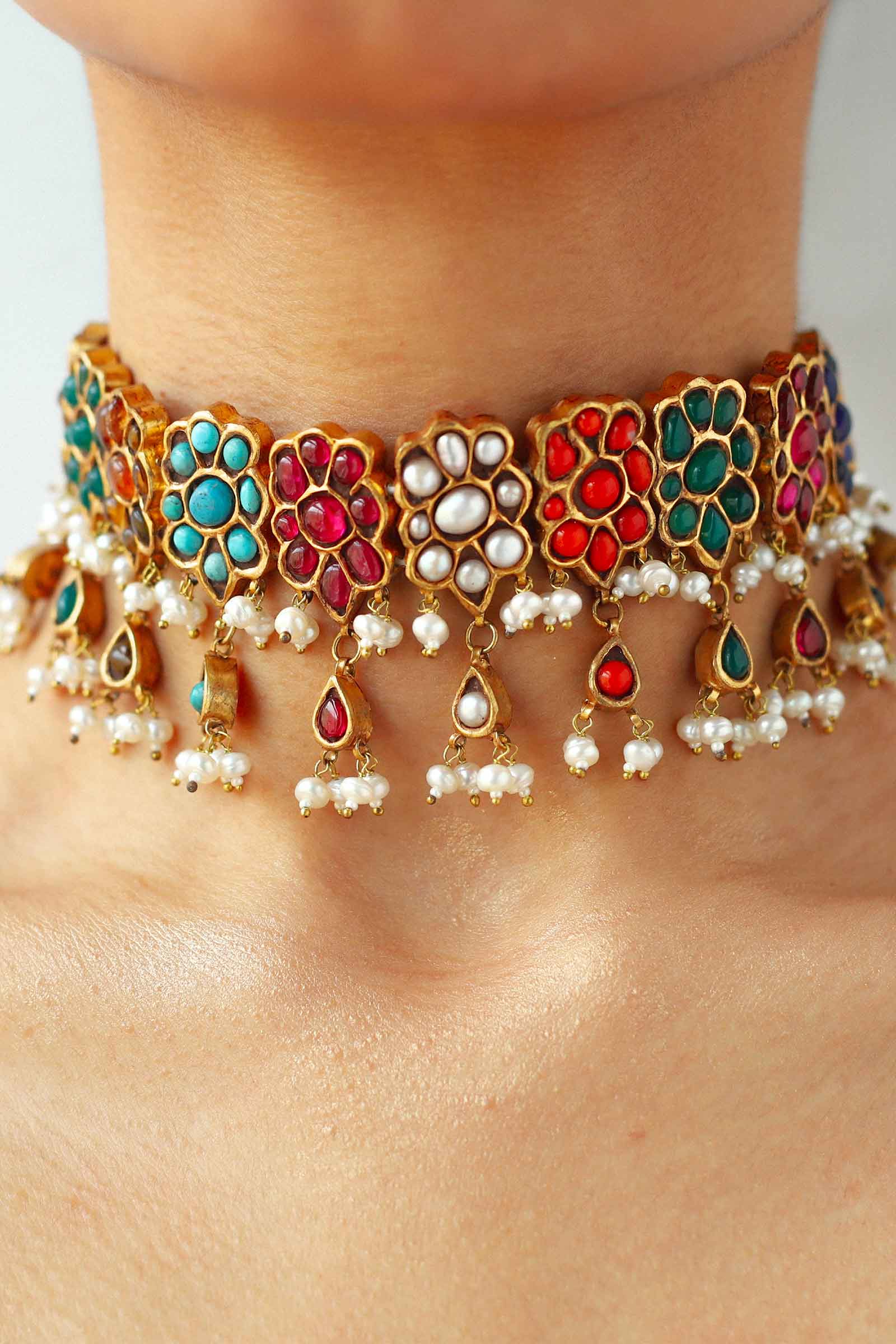 Gold plated Semi Precious Stone Choker - Image 3